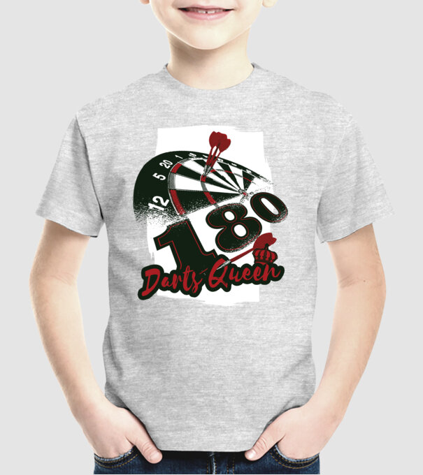 Regina Darts model gri pe tricou