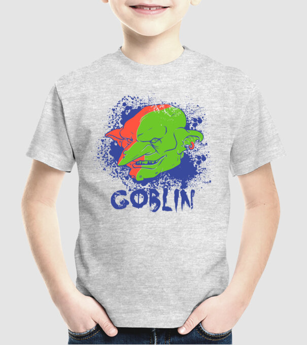 Goblin model gri pe tricou