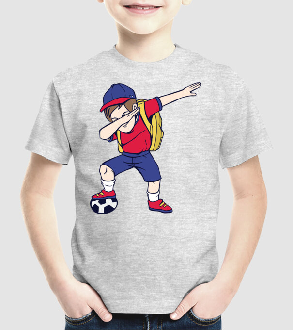 Școlar Fotbalist DAB model gri pe tricou
