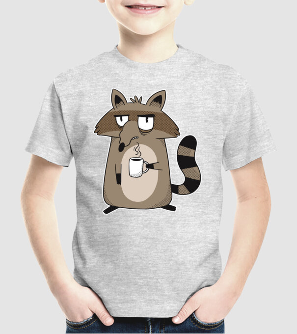 Raton cu cafea model gri pe tricou