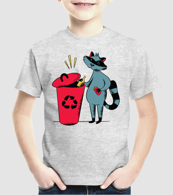 Reciclare Raton model gri pe tricou