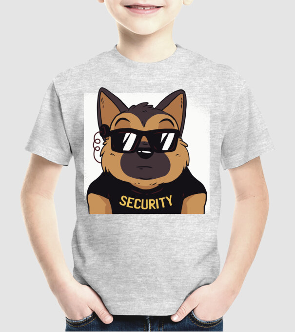Ciobănesc german Security tricou amuzant cu Câine model gri pe tricou