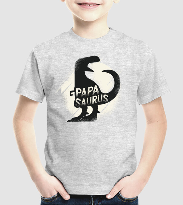 papasaurus model gri pe tricou