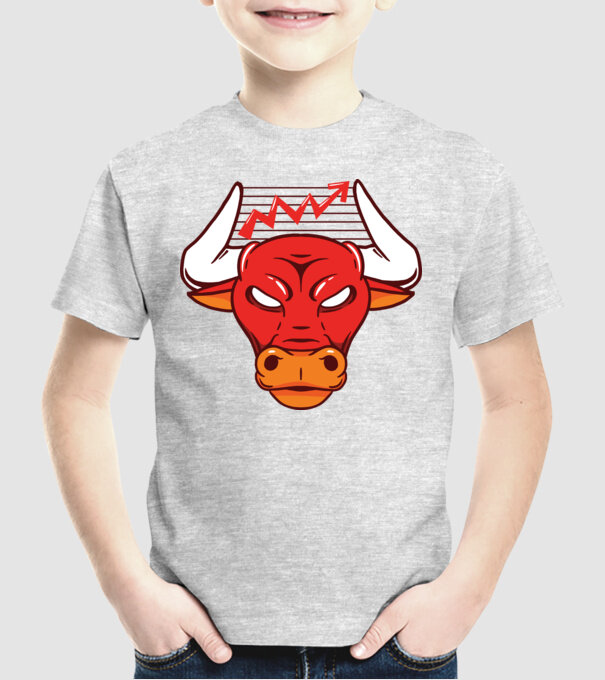 Bursa de Valori Taur model gri pe tricou