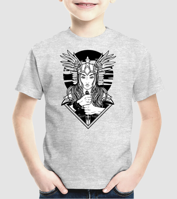 Zeița Valkyrie model gri pe tricou