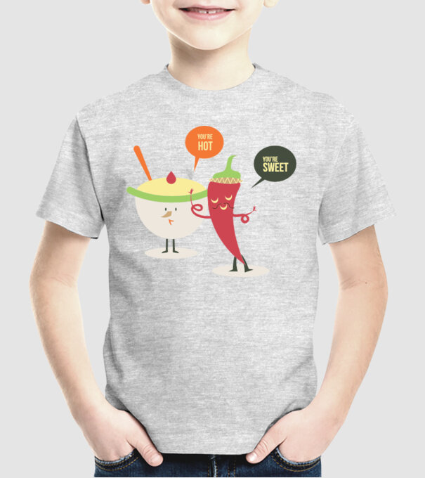 You are hot - You are sweet model gri pe tricou