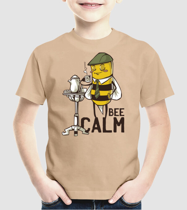 Bee Calm - Fii răbdător Albinuță model nisipiu pe tricou