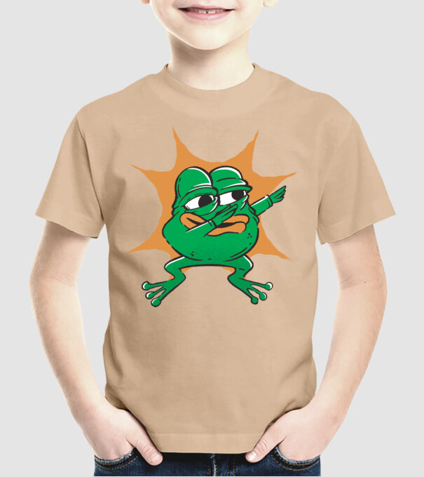 Broască DAB model nisipiu pe tricou