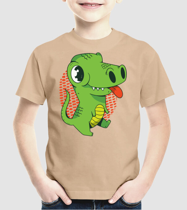 Dinozaur drăguț model nisipiu pe tricou