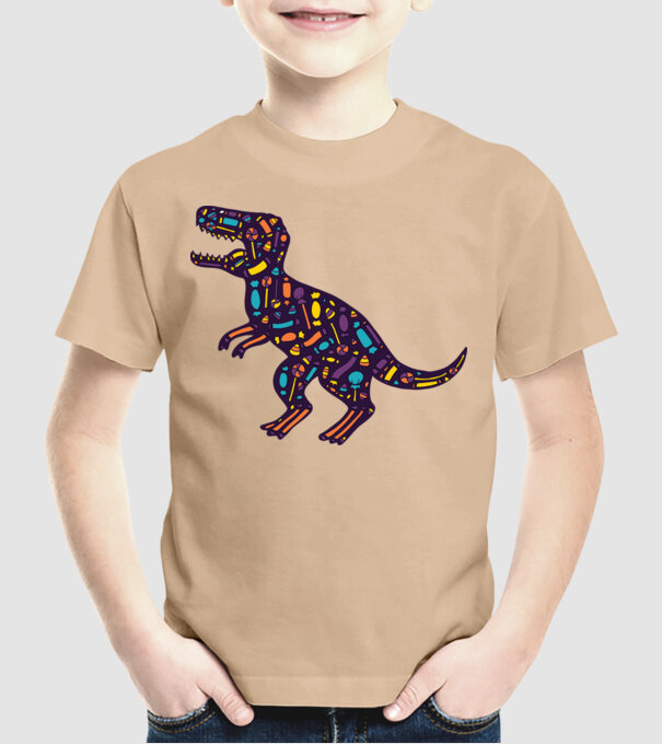 Dino bomboane model nisipiu pe tricou