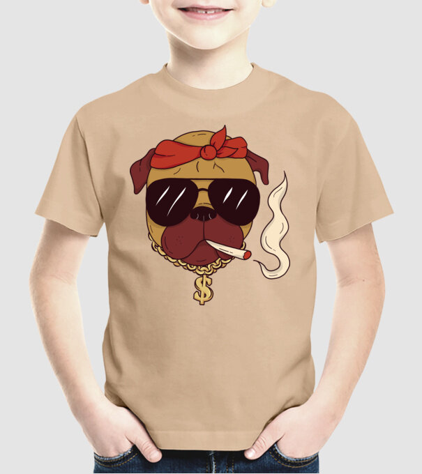 Rapper Gangster Mops model nisipiu pe tricou