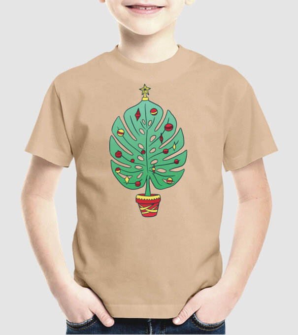 Palmier de Crăciun model nisipiu pe tricou