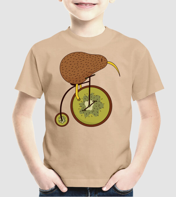 Bicicletă Kiwi model nisipiu pe tricou