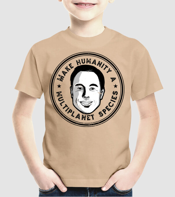Make humanity a Multiplanet species Elon Musk model nisipiu pe tricou