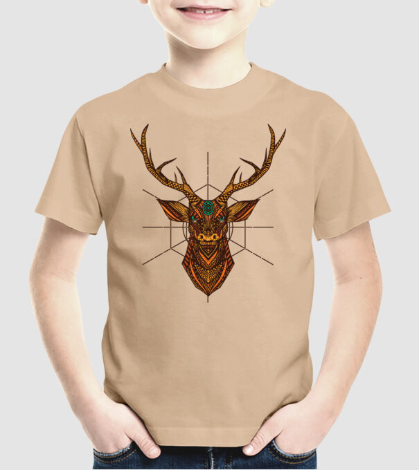 Mandala Cerb model nisipiu pe tricou