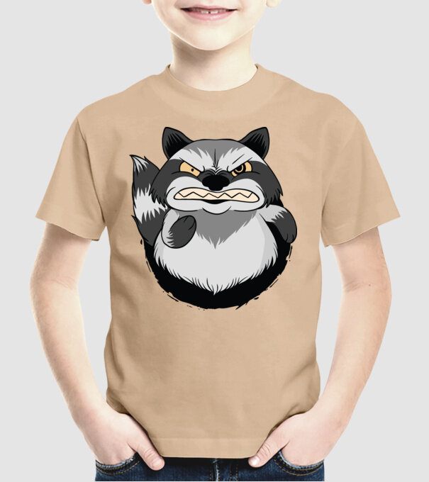 Raton furios model nisipiu pe tricou