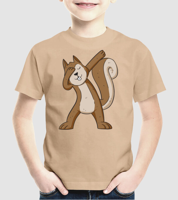 Veverița DAB model nisipiu pe tricou