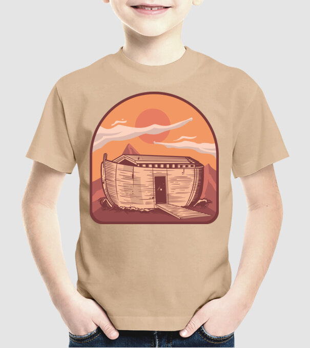 Arca lui Noe model nisipiu pe tricou