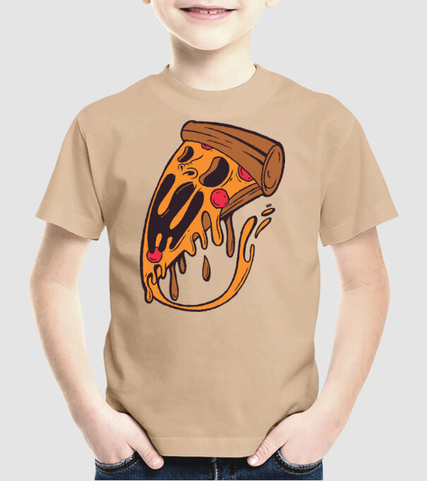 Pizza Horror model nisipiu pe tricou