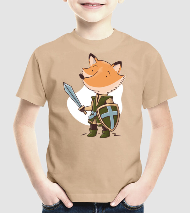 Vulpe Cavaler model nisipiu pe tricou