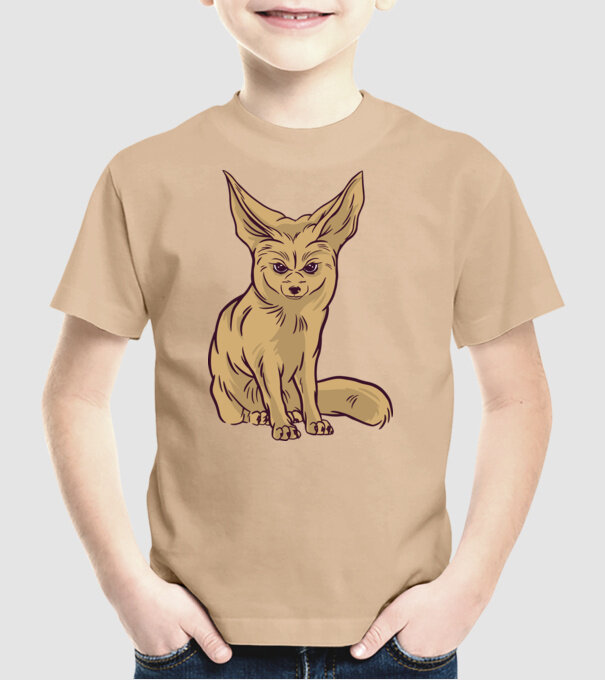 Vulpe de deșert model nisipiu pe tricou