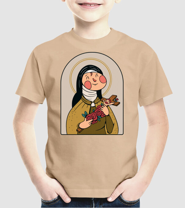 Sfânta Tereza model nisipiu pe tricou
