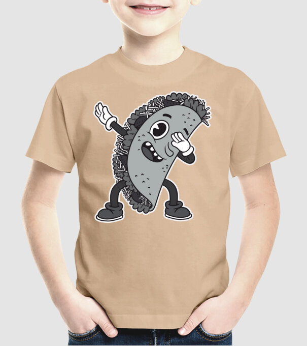 Taco DAB model nisipiu pe tricou
