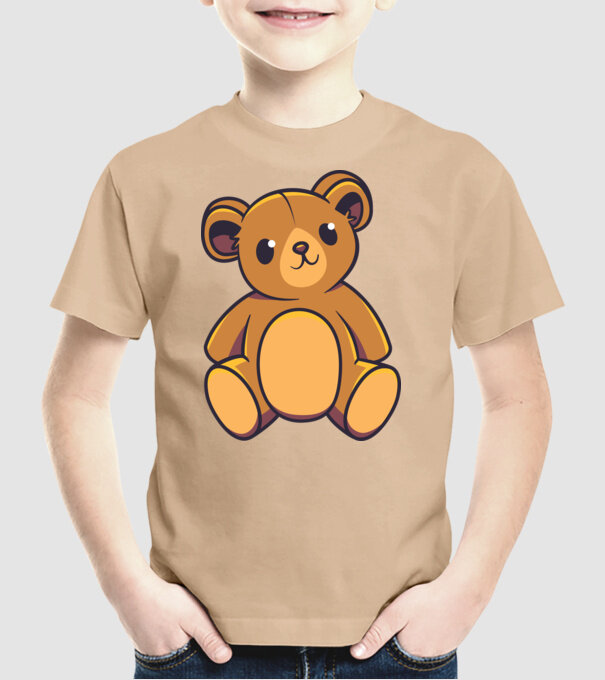 Ursuleț Teddy model nisipiu pe tricou