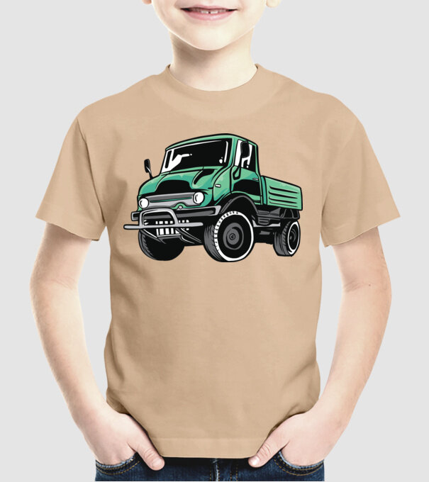 Camion model nisipiu pe tricou