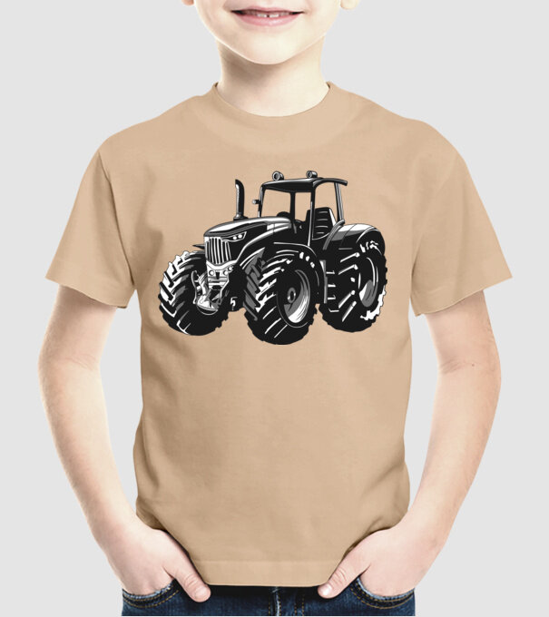 Tractor model nisipiu pe tricou