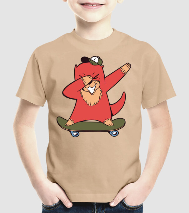 Vidră DAB model nisipiu pe tricou