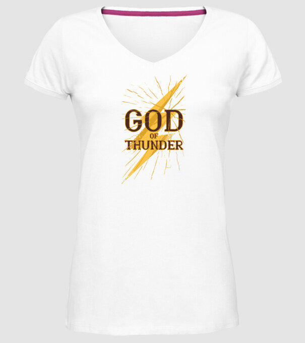 Zeul Fulgerului model alb pe tricou