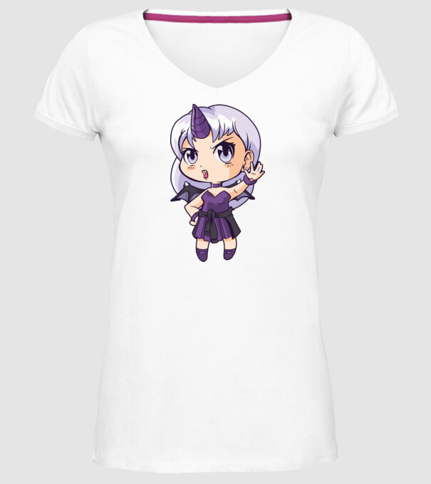 Anime Manga Fată Unicorn model alb pe tricou