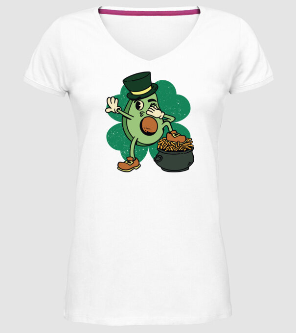 Avocado St. Patrick DAB model alb pe tricou