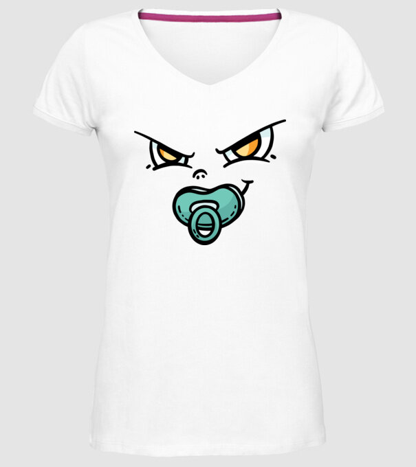 Zâmbet de bebe model alb pe tricou