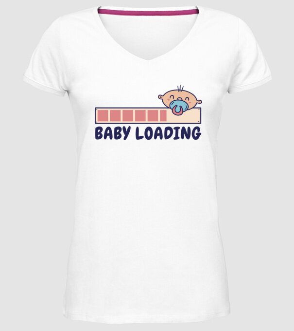 Bebe program încărcare model alb pe tricou