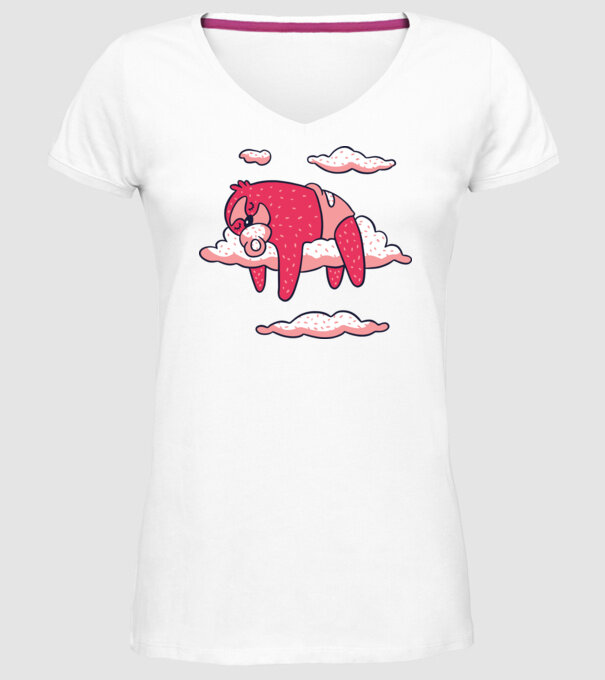 Bebeluș Leneș doarme model alb pe tricou