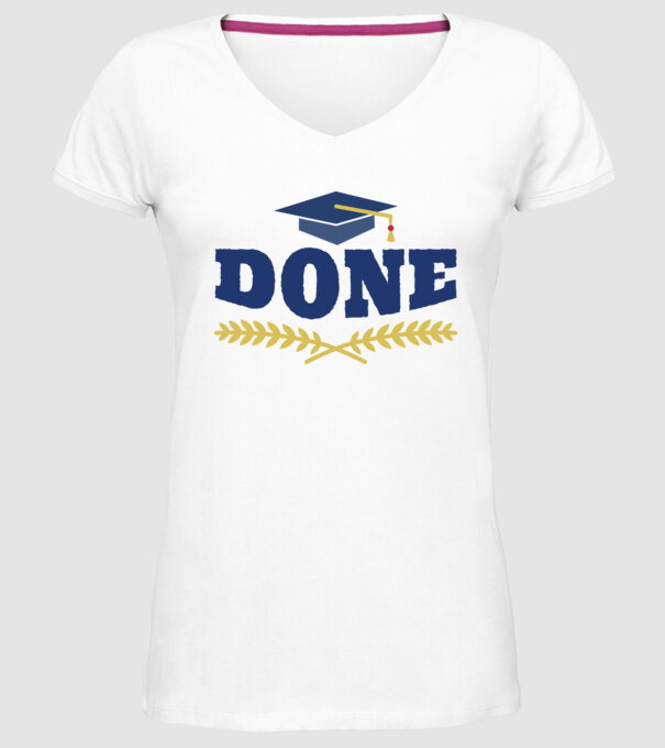 Absolvire Finalizată model alb pe tricou