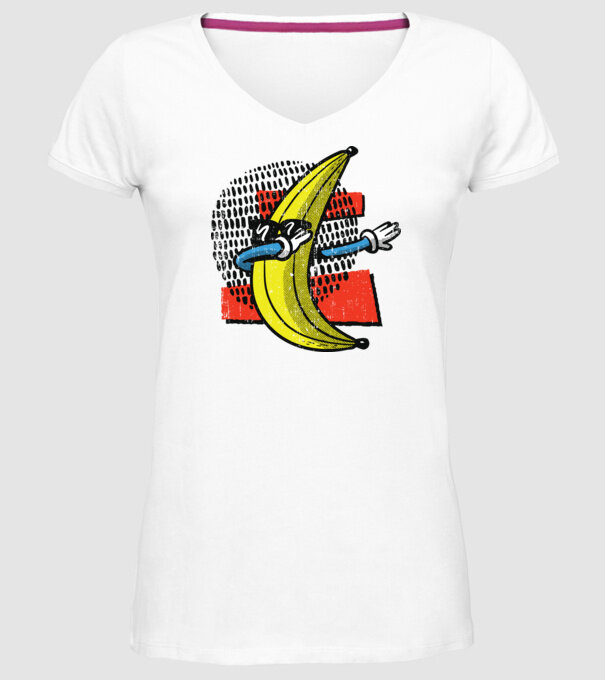Banană DAB model alb pe tricou