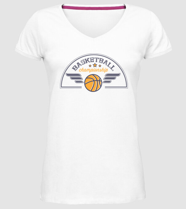Basketball Championship model alb pe tricou