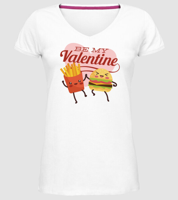 Be my Valentine - Fii dragostea mea tricou pentru Valentine s Day model alb pe tricou