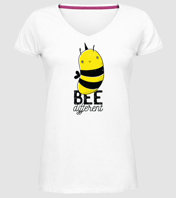 Bee different tricou albinuță model alb pe tricou