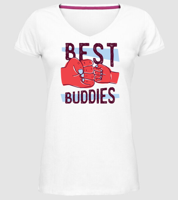 Best Buddies - Cei mai buni prieteni model alb pe tricou
