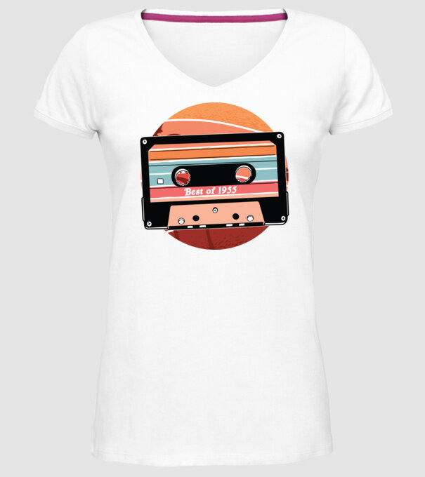 Best of 1955 retro Tape Birthday model alb pe tricou