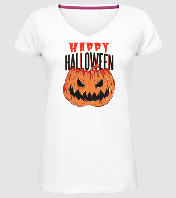 Happy Halloween Pumpkin model alb pe tricou