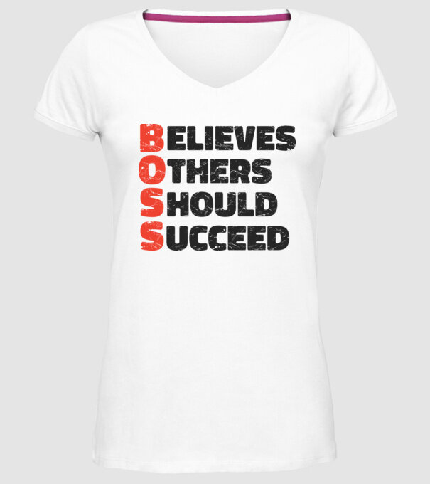 BOSS Șef model alb pe tricou