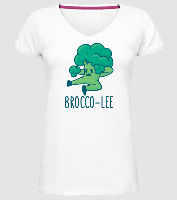 Brocco-Lee - Broccoli Karate model alb pe tricou