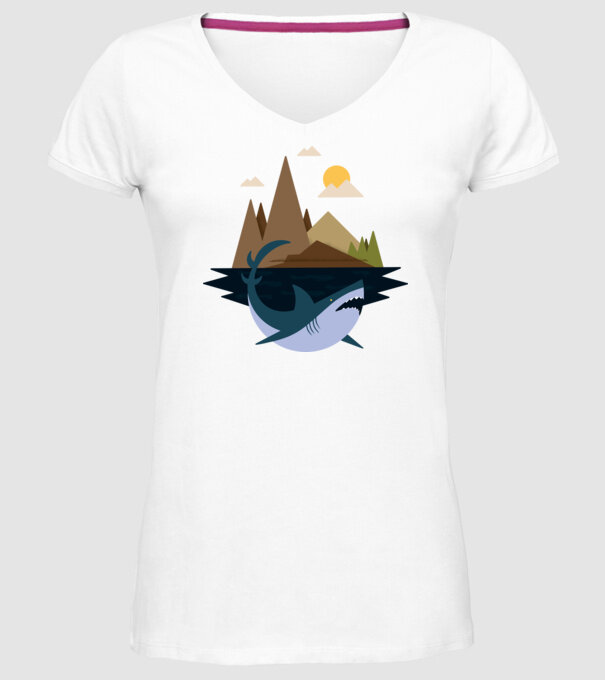 Rechin Natură model alb pe tricou