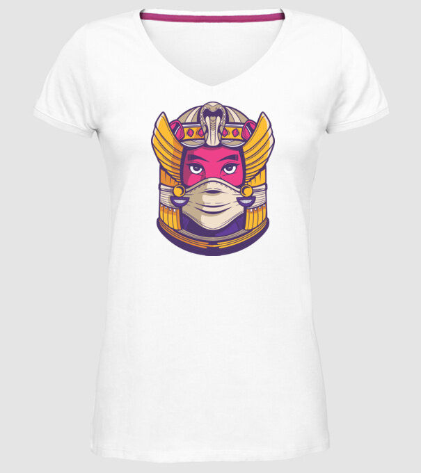 Cleopatra Mască model alb pe tricou