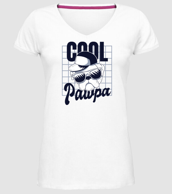 Cool Pawpa model alb pe tricou